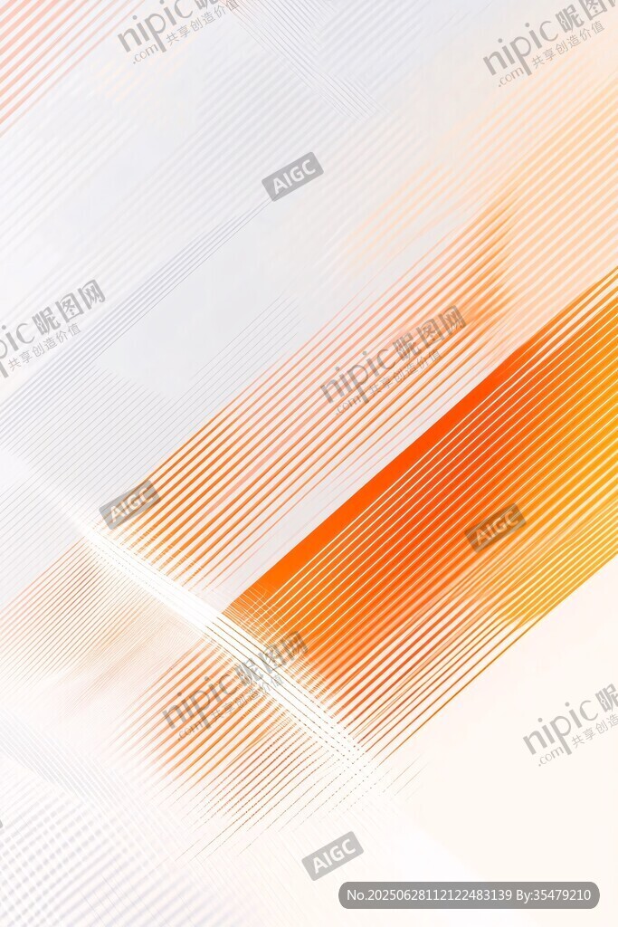 橙白漸變動感線條背景圖