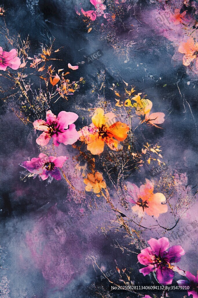 夢幻花卉水彩藝術畫