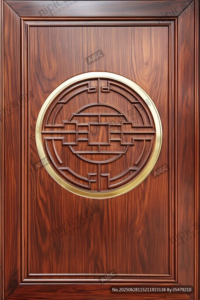 中式雕花木門