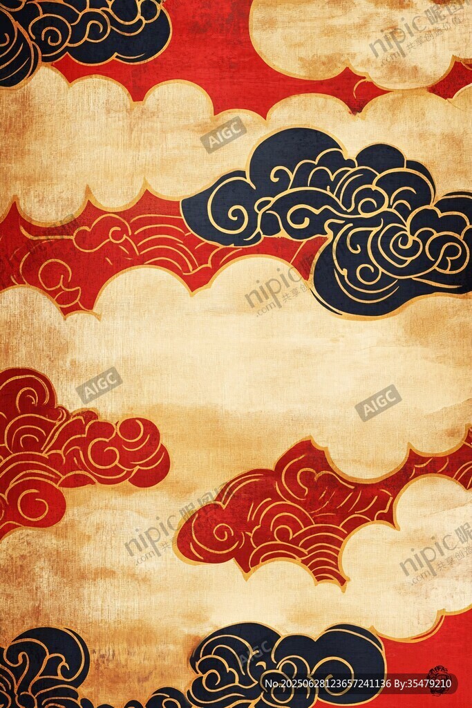 中式古典云紋傳統(tǒng)背景圖
