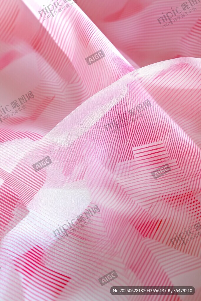 粉色幾何圖案輕柔織物