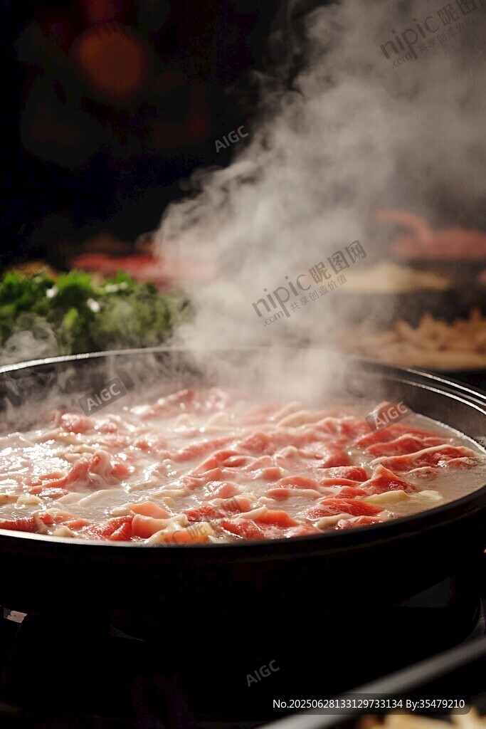 熱氣騰騰的美味涮羊肉