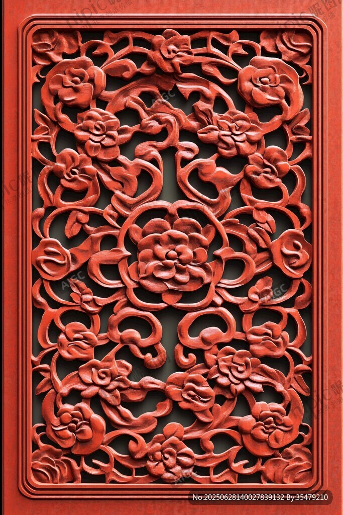 中式雕花木板