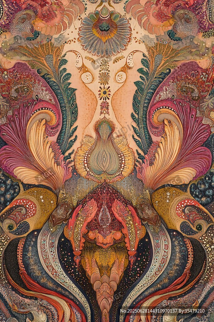 奇幻絢麗的神秘花紋圖案