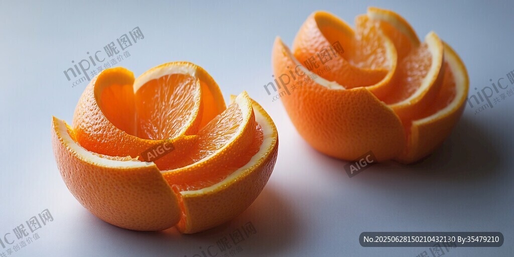 創(chuàng)意橙瓣造型水果藝術(shù)