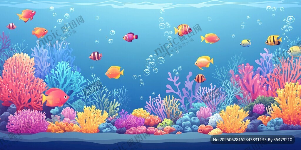 繽紛海底世界的多彩魚類