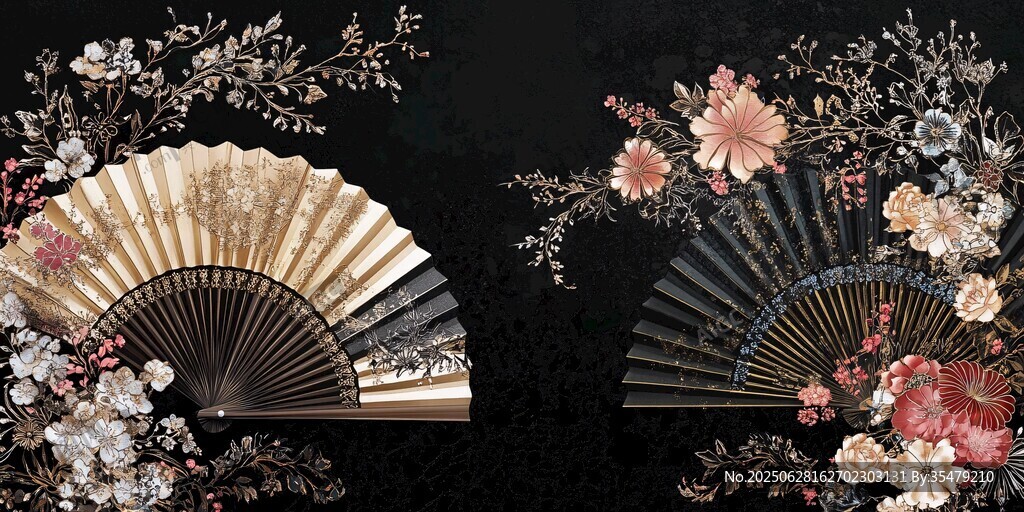 古典折扇與繁花裝飾藝術(shù)
