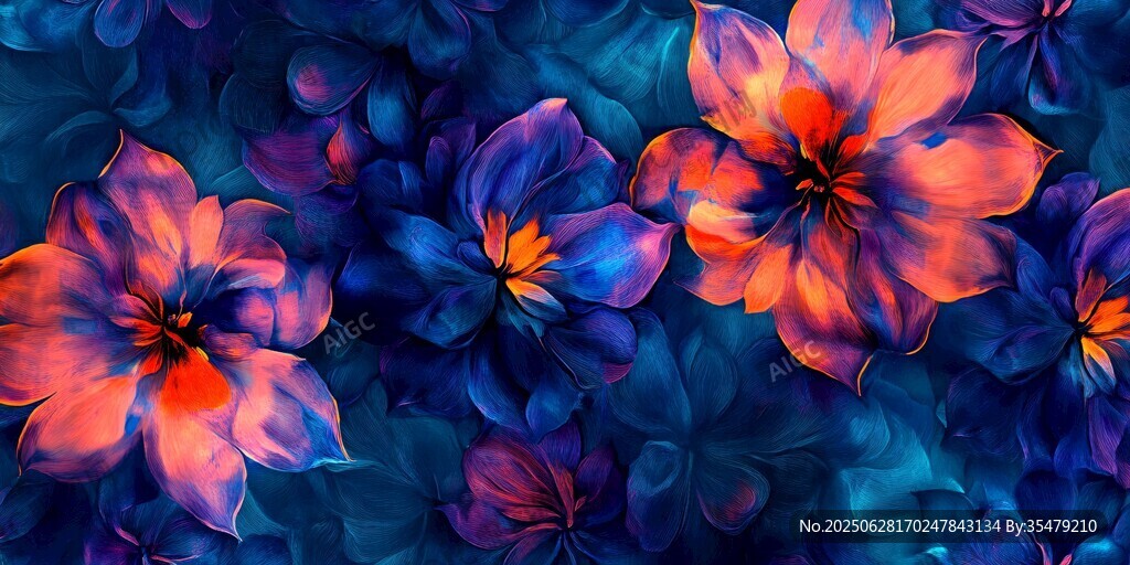 梦幻绚丽花卉图案背景 梦幻绚丽花卉图案背景