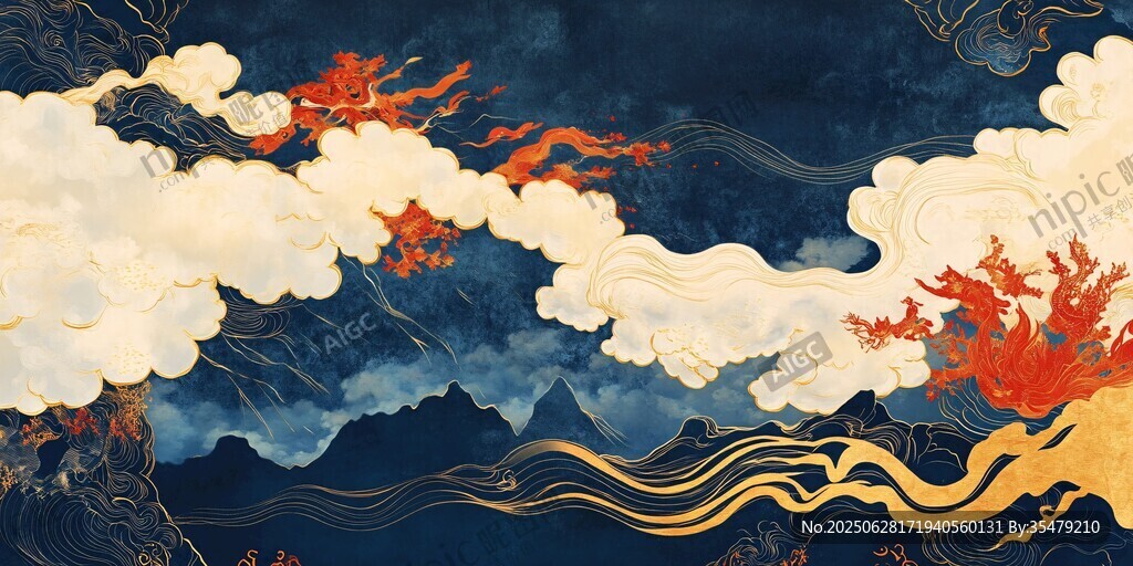 云海蛟龍圖