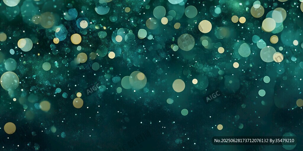 夢(mèng)幻綠底閃爍光斑背景