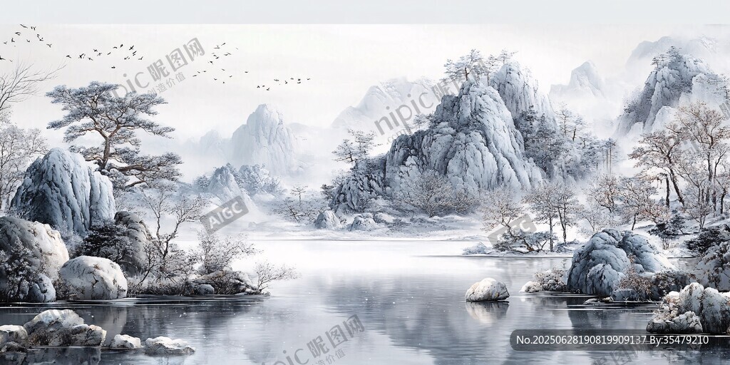 水墨山水意境圖