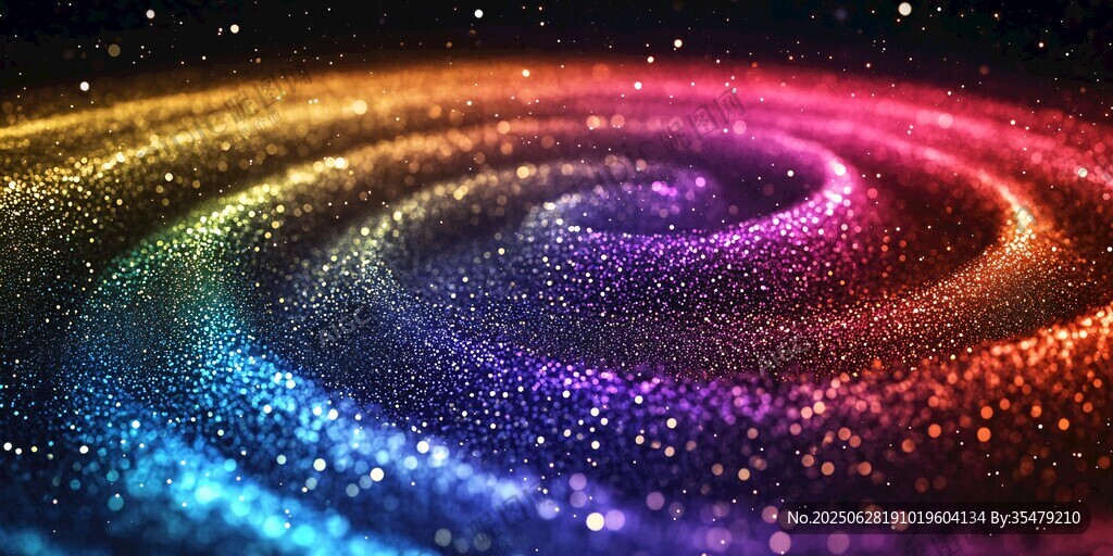 夢幻炫彩星空旋渦背景