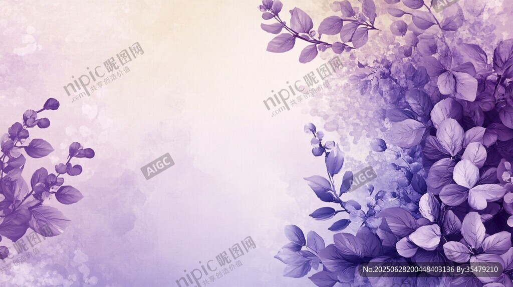 夢(mèng)幻紫色花卉背景圖