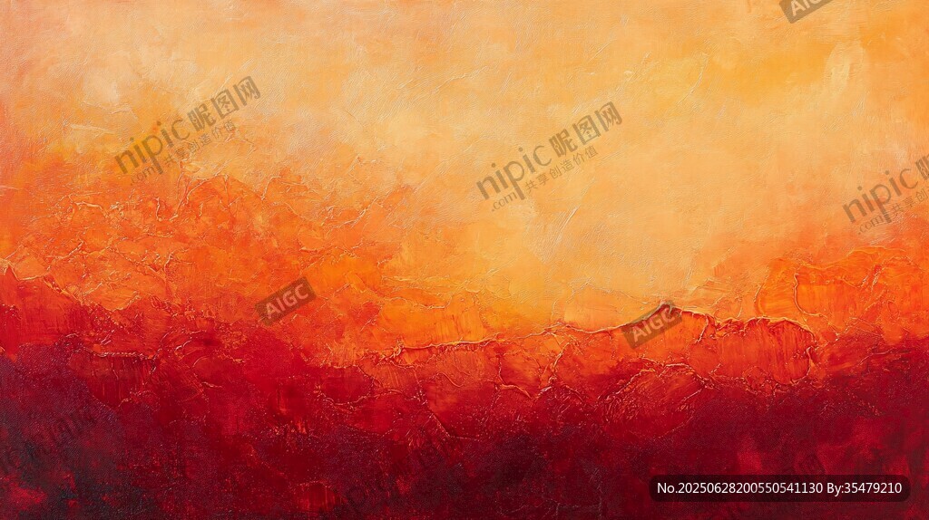 暖色調(diào)抽象山水藝術(shù)畫(huà)作