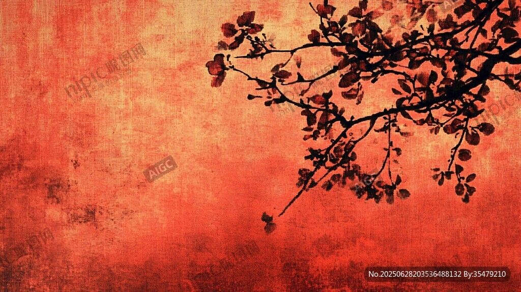 紅墻花枝圖