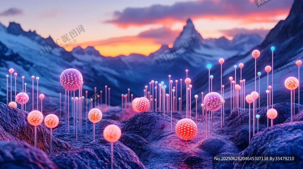 夢幻發(fā)光植物與壯麗山景