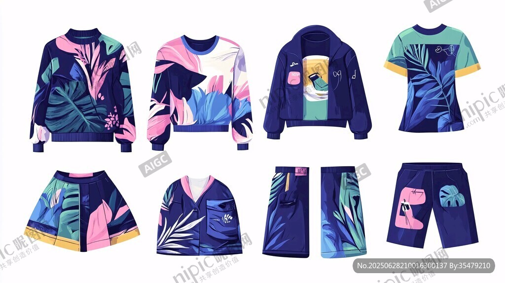 熱帶風(fēng)印花服裝系列展示