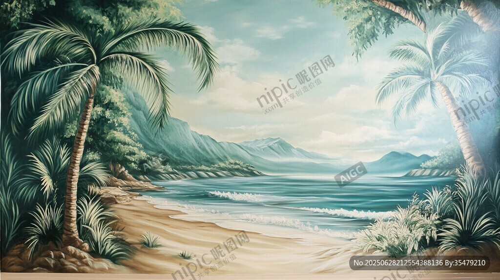 熱帶海灘風光美麗景致