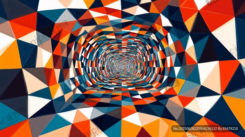 幾何圖案構成的視覺隧道