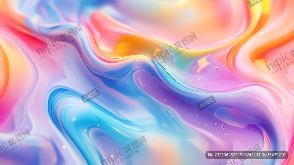 夢幻多彩流體紋理背景