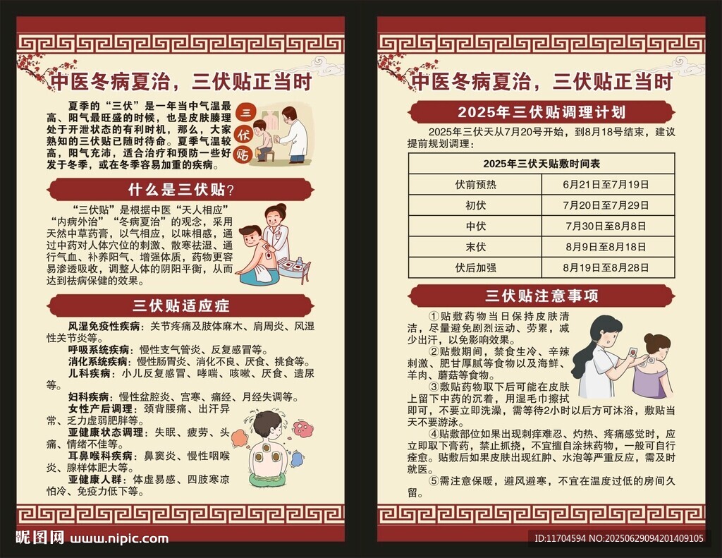 冬病夏治三伏貼展板