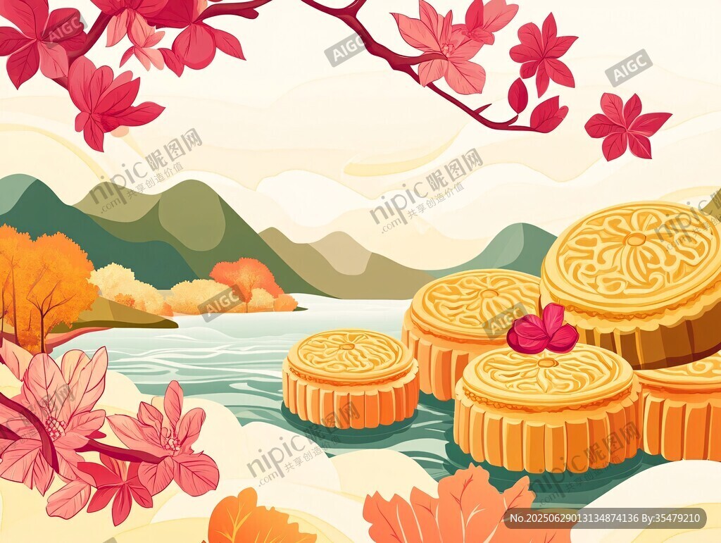 中秋美景與美味月餅