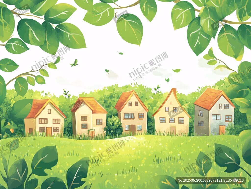 田園小屋的清新自然風景
