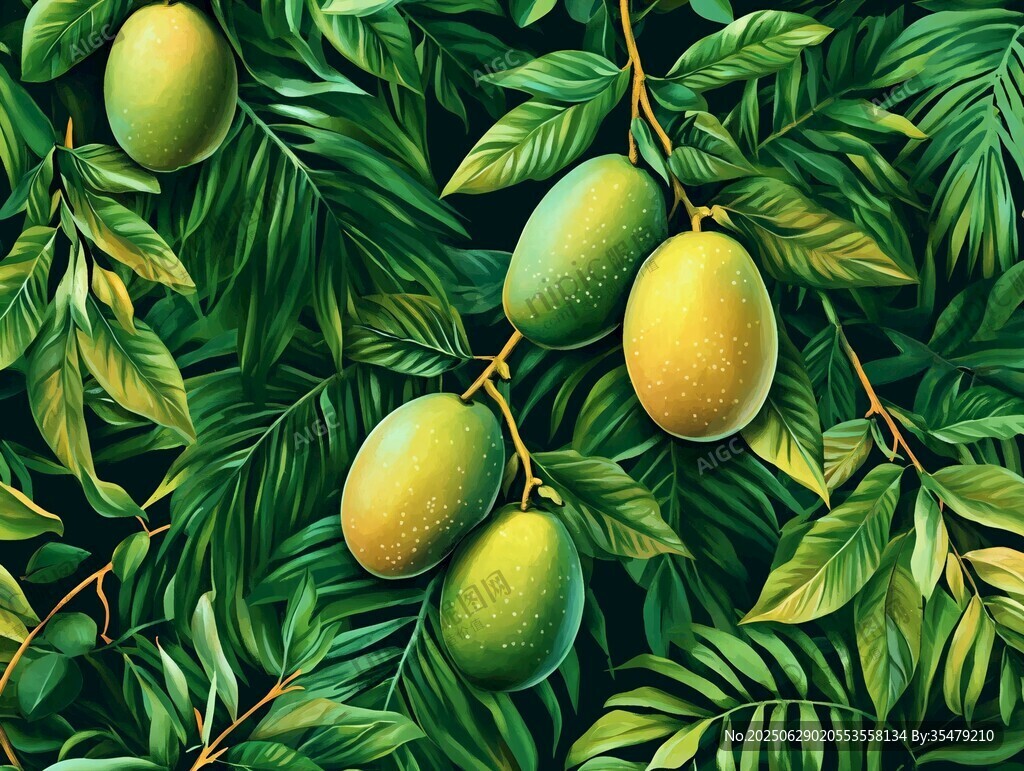 芒果掛枝綠意濃