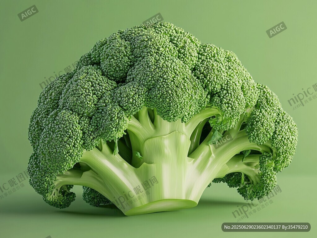 鮮綠西蘭花特寫