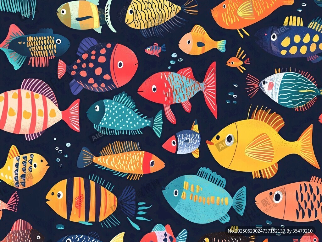 多彩魚兒暢游的夢幻海洋