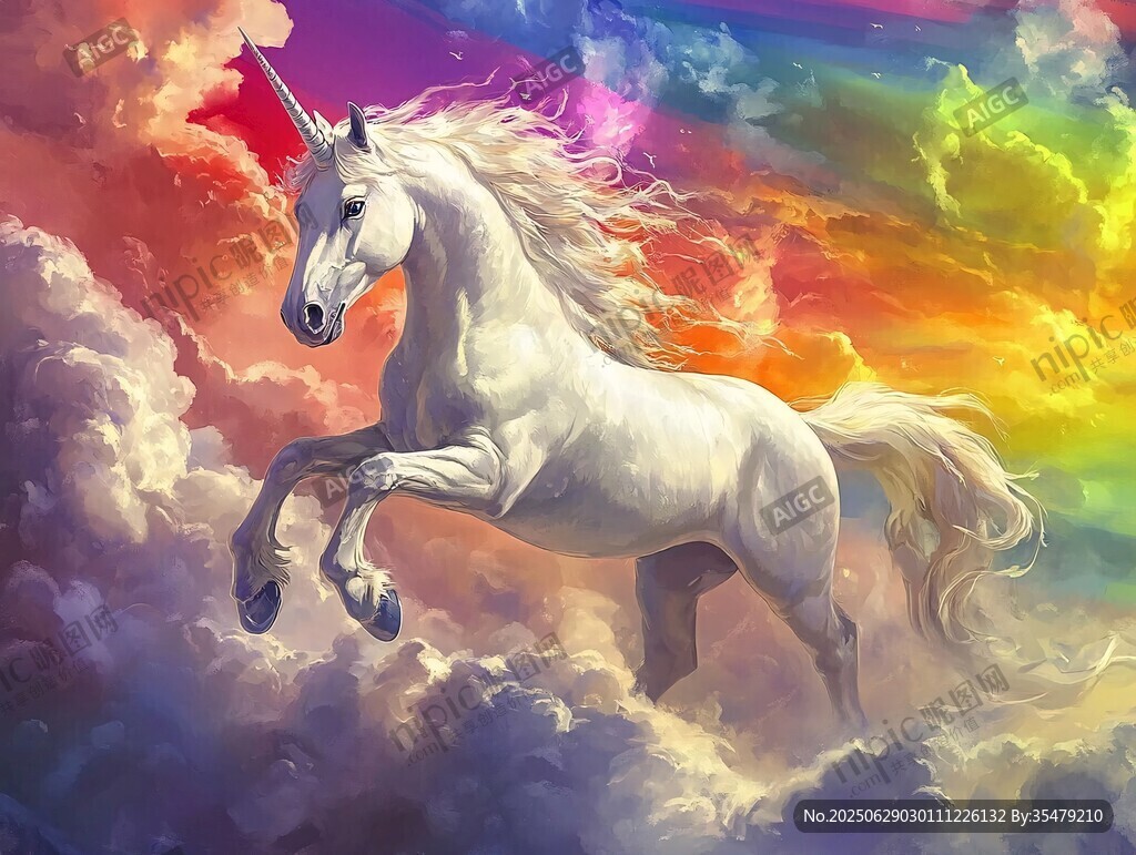 云端獨角獸踏彩虹飛揚