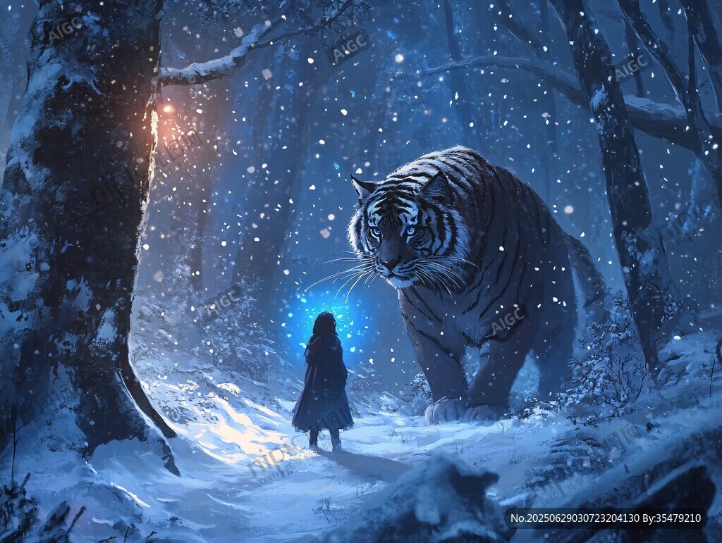 雪夜少女與巨虎的奇幻邂逅