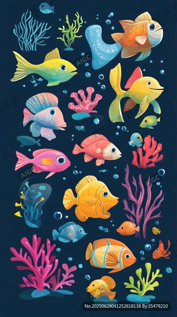 多彩海底魚群與珊瑚景觀
