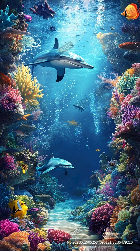 夢幻海底世界的海豚之旅
