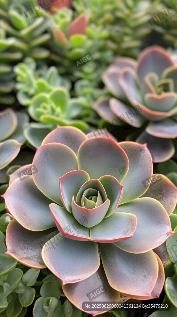 嬌艷多肉植物特寫