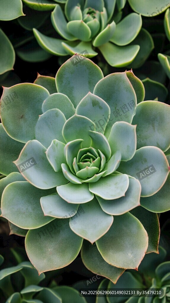 翠綠多肉植物特寫