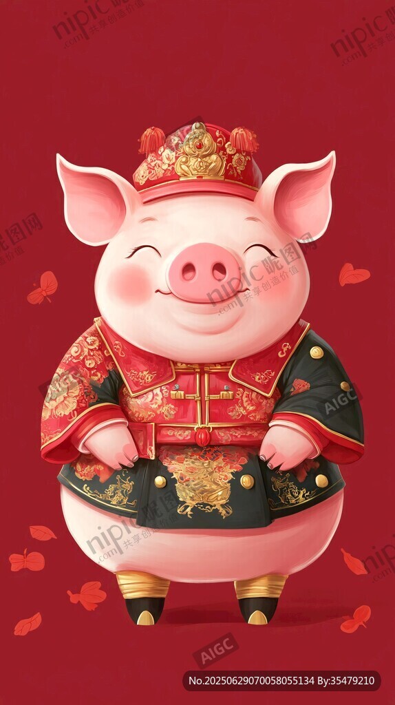 喜慶小豬賀新春