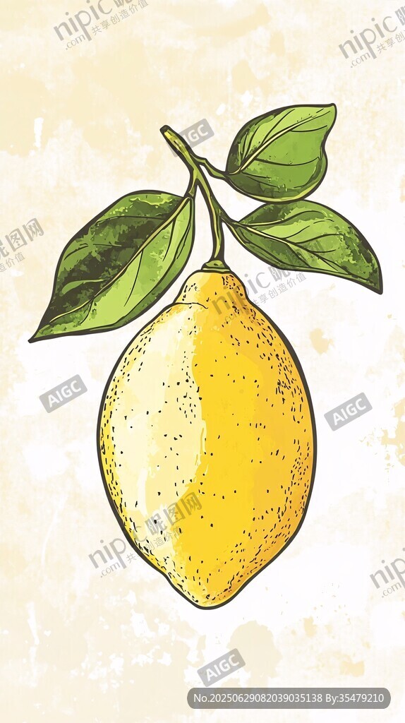 手繪清新檸檬插畫