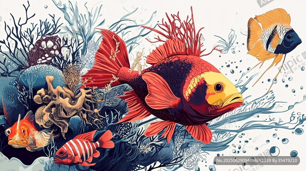 海底繽紛魚類與珊瑚景觀