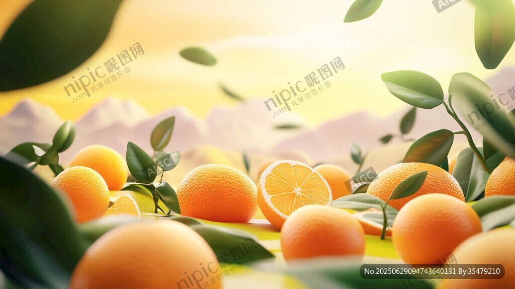 陽光果園中的新鮮橙子