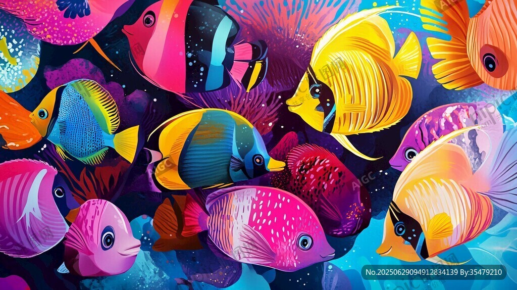 夢幻多彩海底熱帶魚群