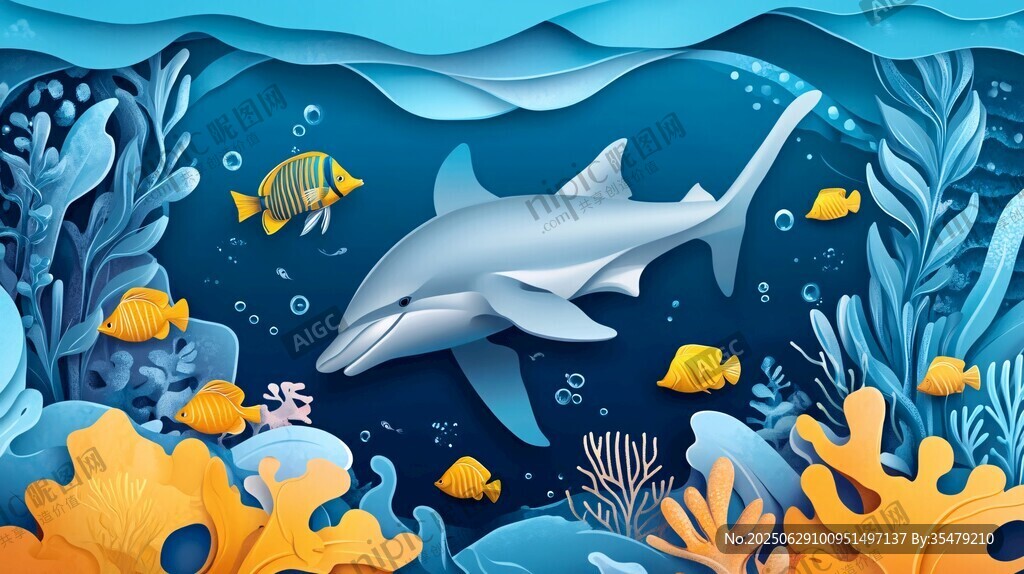 海底海豚與繽紛魚類世界