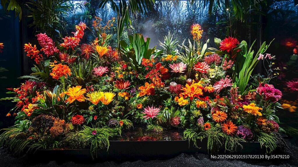 繽紛花卉藝術景觀展示