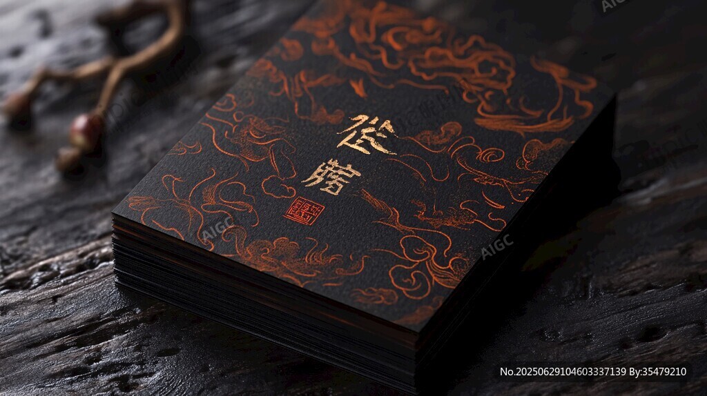 中式古風精美名片設計