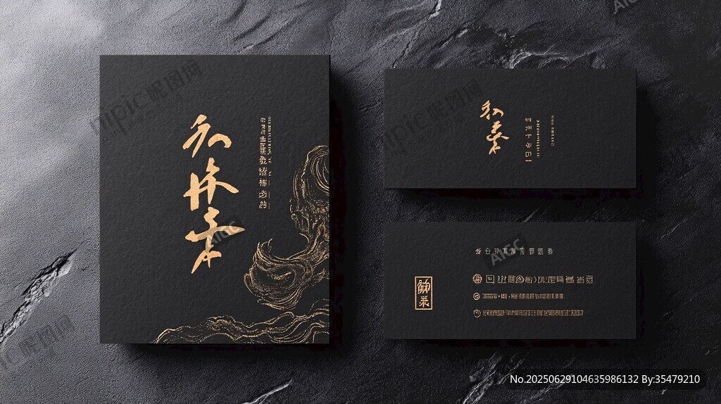 中式黑金風(fēng)格企業(yè)名片設(shè)計(jì)