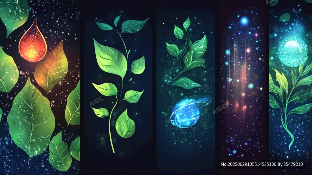 夢幻植物插畫系列