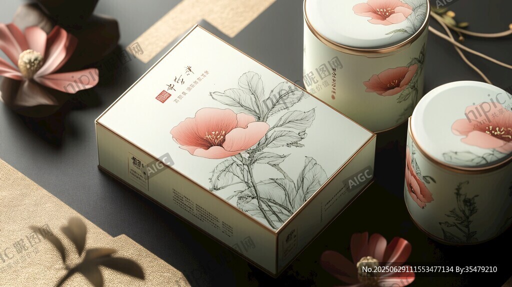 中式花卉風(fēng)茶葉包裝設(shè)計(jì)