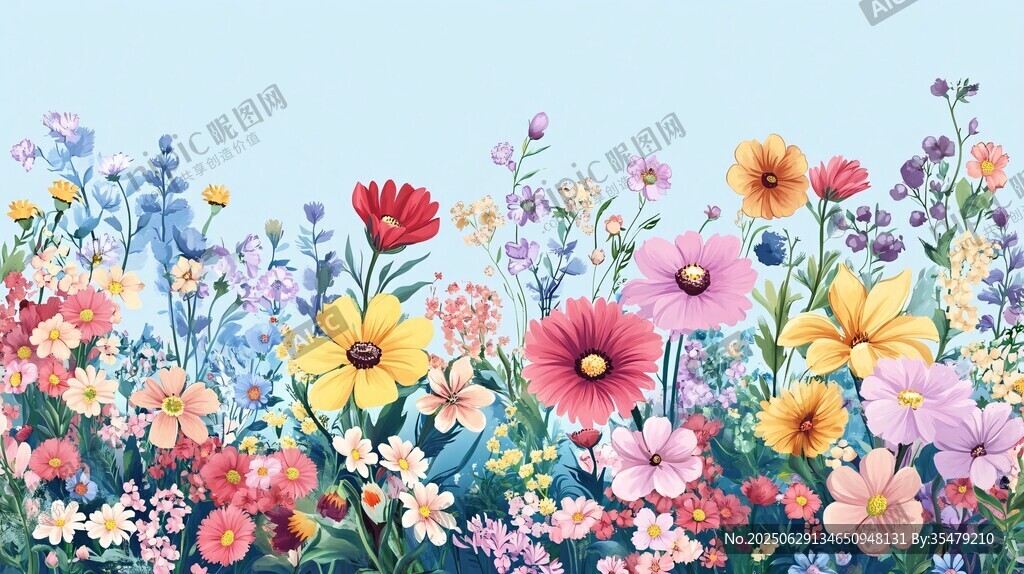 繽紛爛漫的花卉風(fēng)景圖
