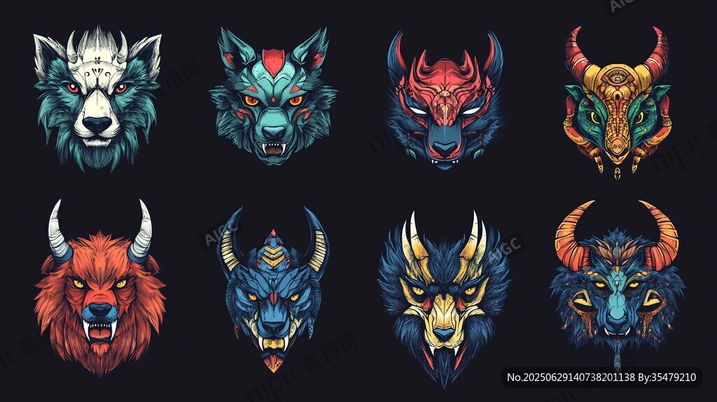 奇幻獸首頭像集合