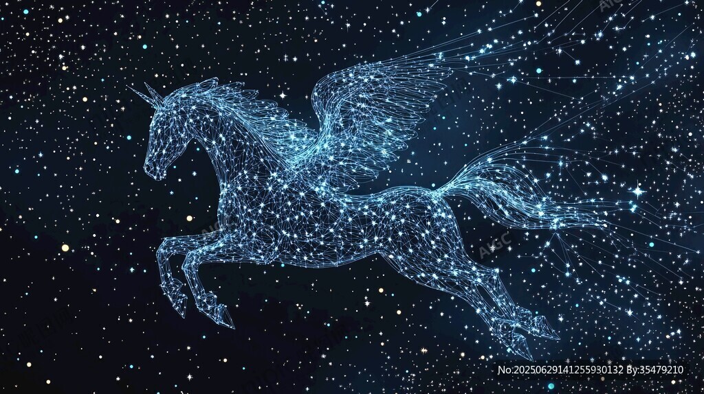 夢幻粒子獨(dú)角獸星空飛舞
